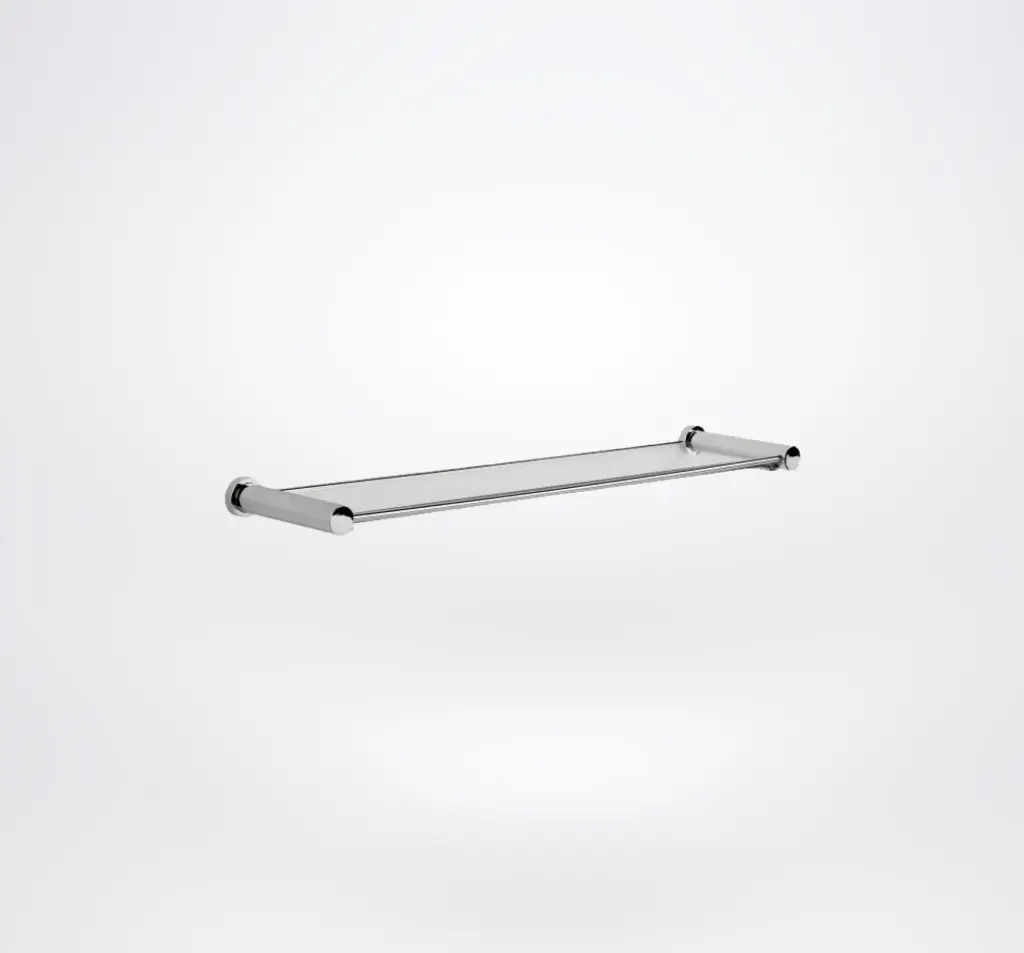 [85444/CR] Cylinder - Shelf (Polished Chrome, h.30x435x120 mm)